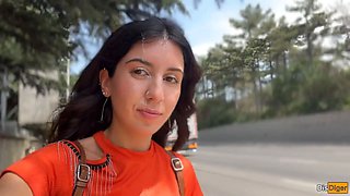 Crazy Girl Sucking Dick in the Bushes - Huge Facial Public Cumwalk