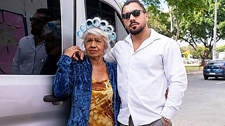 73 Year Old Granny Picked up for Van Anal Sex