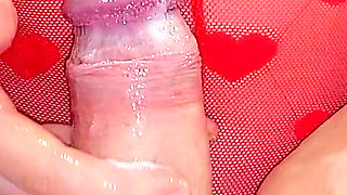 Rubbing Wet Pussy on His Cock Leads to Orgasm