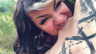 Biting the Festival Boy in the Woods with Snorfux & Goddess Yazmin
