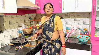 My Lovely Stepmother Was Cooking in the Kitchen, Stepfather Went to Office Then Stepmother Wants to Fuck