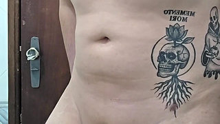 Chubby Showing off Naked Fell on the Net