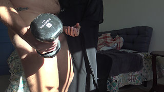 Ufaithful Arabic Stepmom Could Not Oppose Touching His Big Hairy Cock