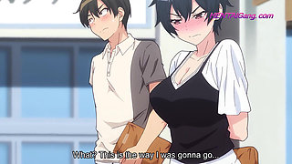 Horny classmates sneak into the empty classroom where she helps his throbbing cock get relief