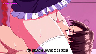 Two Hot College Girls Share The Same Cock In a Crazy Threesome - Hentai