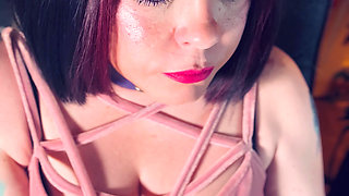 Sweet Goth Girl Tina Snua Smokes A Cork Cigarette In Satin Gloves & Jewellery - Smoking Smoker BBW OMI Snap Inhale Drifting