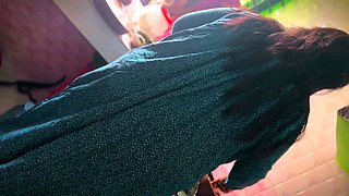 MILF Hot Big Ass Stepmom Cooking In Kitchen & i see her