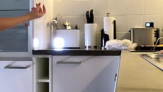 Hot and Cute Beauty in Her Dormitory Room Takes off Panties to Flash Shaved Pussy and Big Ass