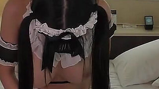 18-year-old Japanese Beauty. Big Tits, Shaved Amateur, Creampie Sex. Asian, Sexy Maid Cosplay