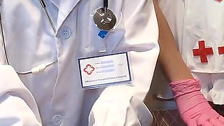 FFM Threesome - Doctor and Nurse Make Sick Patient Cum