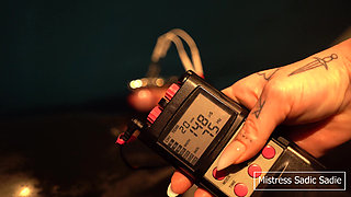Edging in a Vacuumbed with Electro, Toys Combined with Some Hand Deepthoating and Loads of Spit.