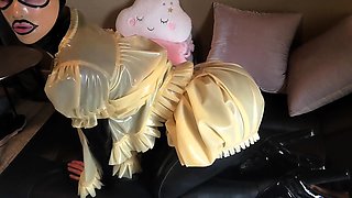 Bondage fetish solo toying hussy