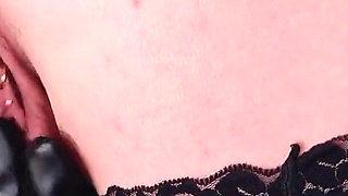 Femdom POV: Latex Mistress in Shiny Transparent Rubber Dress and Stockings