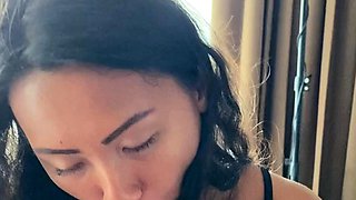 Sassy amateur doll performs kick ass blowjob