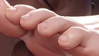 Interracial Foot Worship - Ebony Slave Serving Blonde Queen Feet