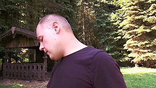 Wild Outdoor DP Fuck in the Woods