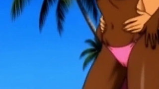 Beach Slutty: Sexy African Girl Enjoys Life on a Paradise Beach and Unexpectedly Meets a Lustful White Guy