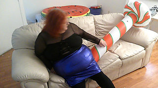 Big Beautiful Nurse Vicki Trys to Squash Her Candy Cane?