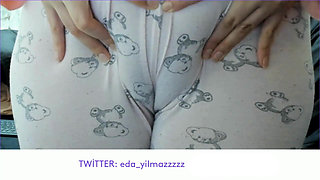 Cameltoe - Swollen Pussy - Rubbing Pussy with Pajama
