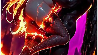 Demonic Lava Lady Fucks Like A Goddess And Demands Hot Cum All Over Her Face. Ai Generated