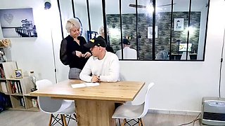 Hot English Teacher Catches Student Jerking Off Under Table - Sofy13 Gives Blowjob & Spreads Legs For Big Cock