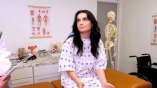 Tattooed Nurse Gets Pounded by Doctor on Exam Table