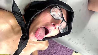 Mature MILF Takes Rough DP and Bukkake Gangbang
