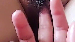 POV: I Give Her an Orgasm with My Fingers on Her Hairy Pussy While She Relaxes