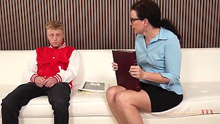 AuntJudysXXX - Tall Mature Teacher Beth Mckenna Fucks Her Jock Student