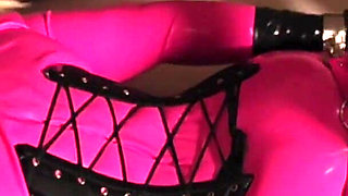 Rubber Doll with Muffled Moans Subdued by the Fucking Machine