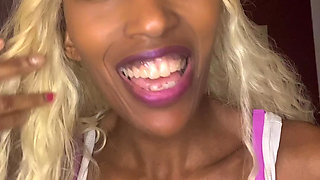 Blonde Sucks Cockdildo Better Than Other Girls?