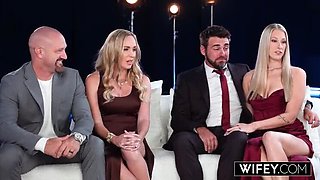 Ultimate Orgy with Hotwife Serenity Cox & Sierra Spunk - Blonde Gangbang, Squirting & Deepthroat