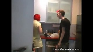 Emo Redhead Sylvia Rides Joey's Cock in the Shower