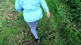 Lesbian Bouncy Tits Action: Rough Breast Spanking Nude Outdoors
