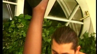 Anal Fucked German Babe in Black Stockings Got Facial