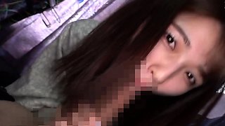 Bitch gives wam blowjob and handjob in pov scene