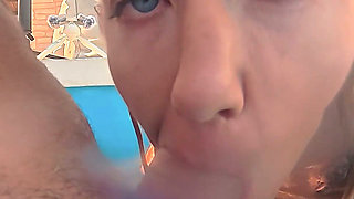 Face and Hard Fuck Rimming Squirting's by the Pool