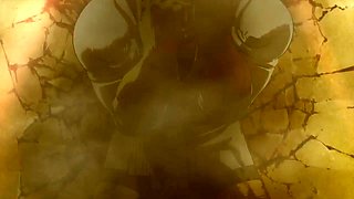 Thrilling animated showdown with fierce passion in a public arena