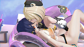 Female Duo Scene Fingering Close Up