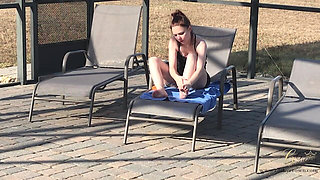 Footfetish Session by the Pool