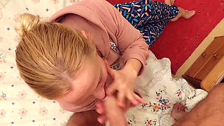 Blonde Mature Wife Enjoys Foot Worship and Oral
