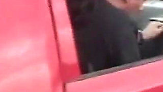 Group Sex on Jeep with Busty MILFs Fucked by Huge Cocks