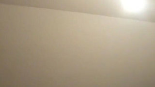 Ripped Shiny Nylon Jumpsuit in the Bathroom. Cum Cleanup, Dirty Dancing and Pee Play