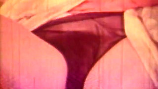 Vintage Red-tinted Lesbian Classic with Retro Bedroom Lovers