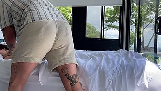 Massage and hard fucking client