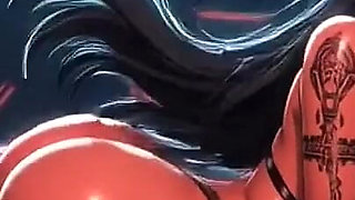 163. Cute Red Skin Girls Twerk in Front of a Sport Car (ai Animation)