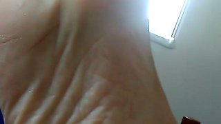 Teacher Show Her Soles to New Student on Video!