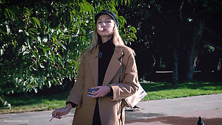 Outdoors Smoking with Beaty Russian Girl 2