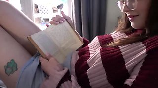 Gorgeous nerd teen filthy sex scene