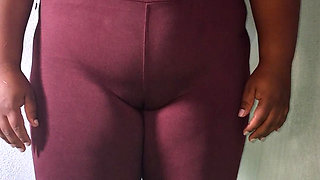 Hot mom of my friend wearing leggings to go to the gym